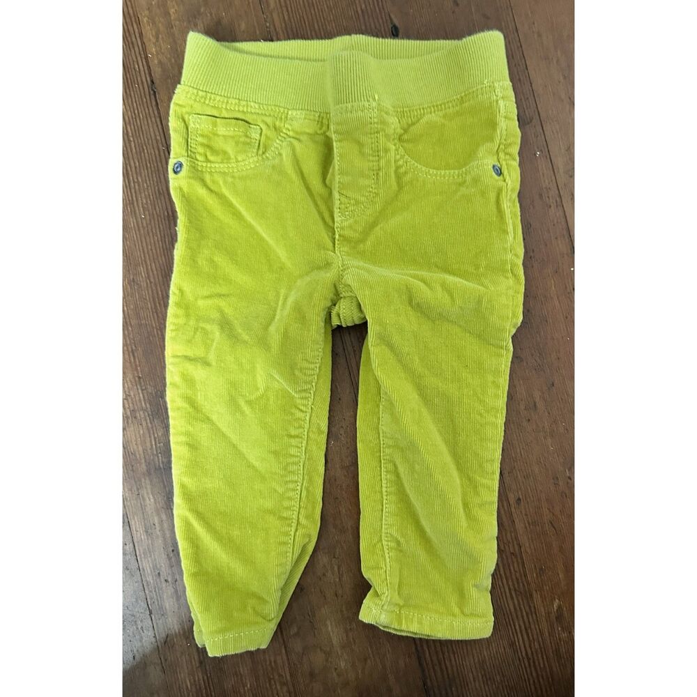 Baby Gap Pants 12–18 Months Chartreuse Corduroy Style Cotton Stretch